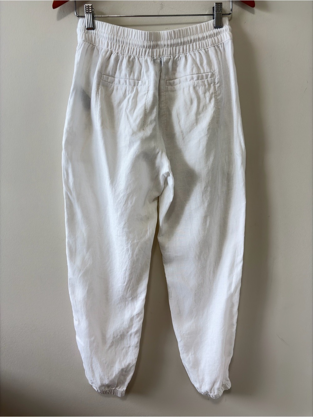 Athleta Retreat White 100% Linen Drawstring Joggers - Picture 5 of 13